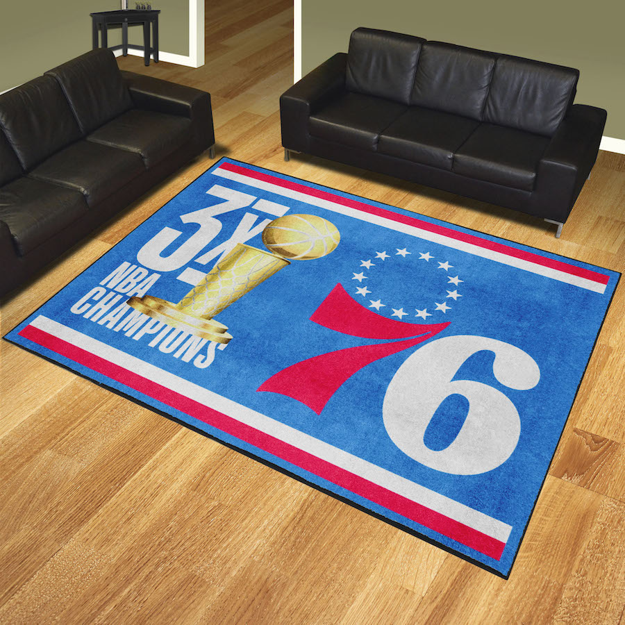 Philadelphia 76ers 8 x 10 DYNASTY Area Rug