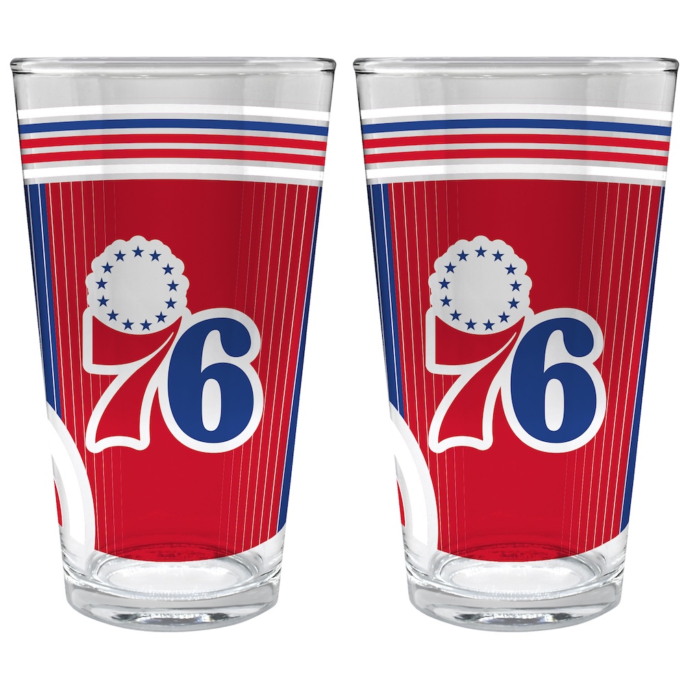 Philadelphia 76ers COOL VIBES 2 pc Pint Glass Set