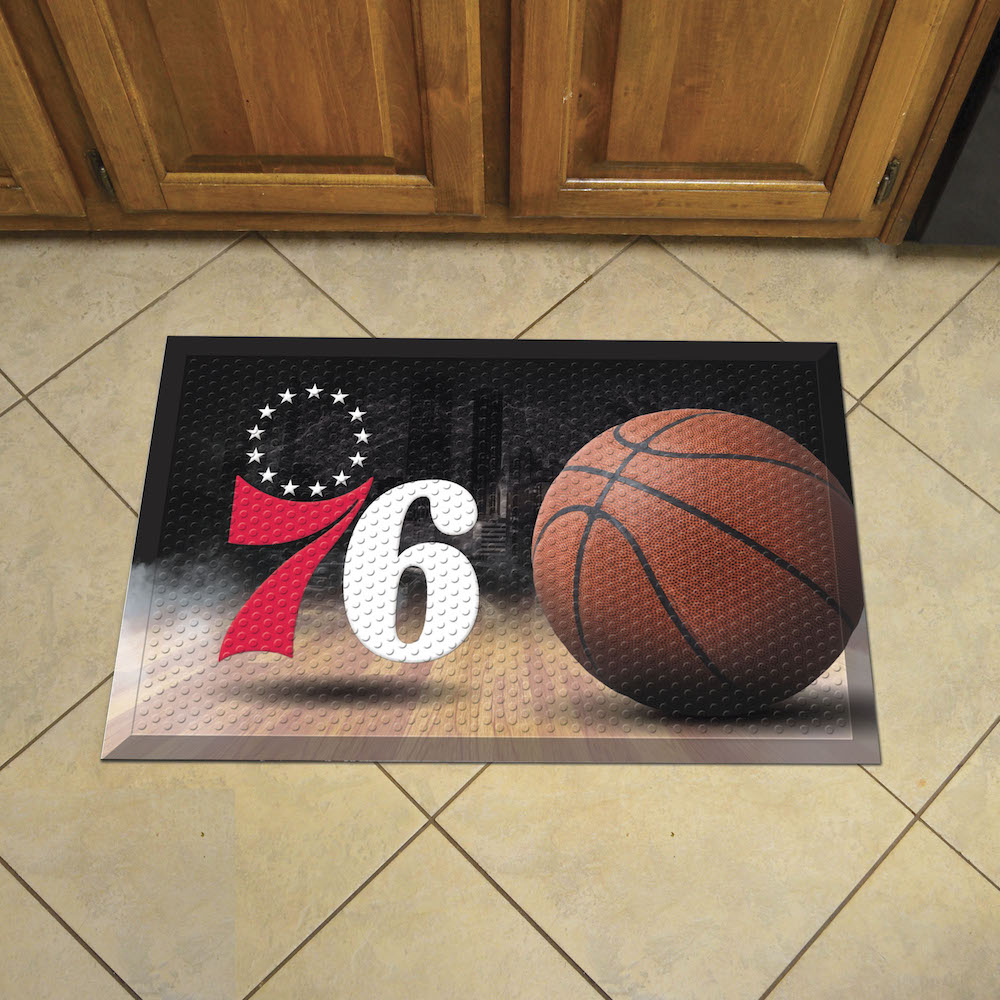 Philadelphia 76ers Ball Style SCRAPER Door Mat
