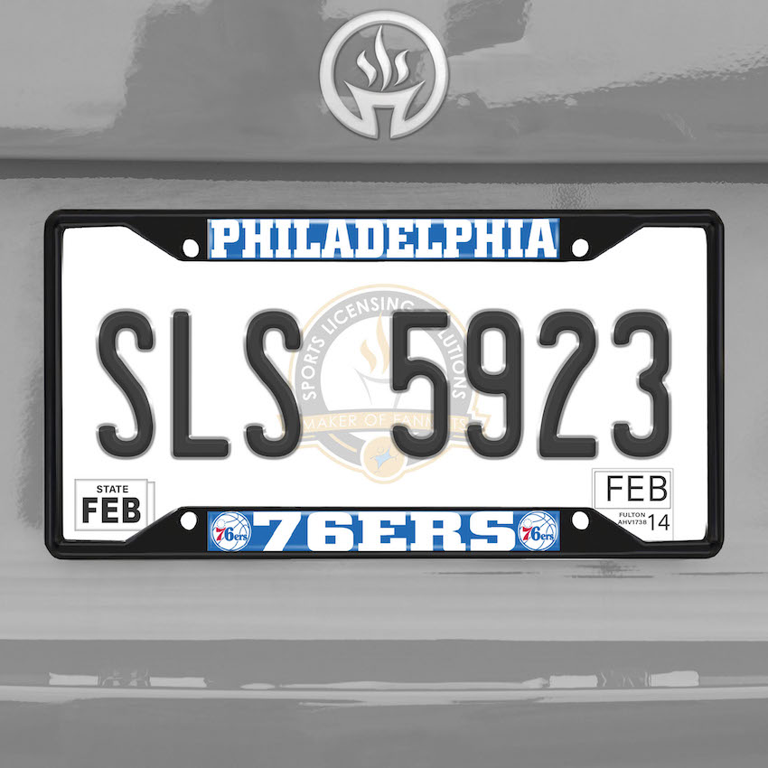 Philadelphia 76ers Black License Plate Frame