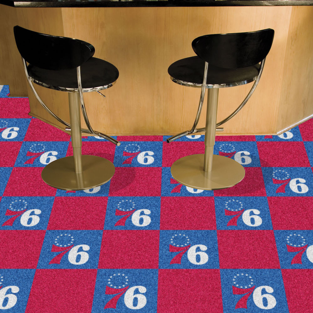 Philadelphia 76ers Carpet Tiles 18x18 in.
