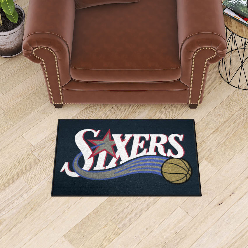 Philadelphia 76ers Vintage 20 x 30 STARTER Floor Mat - Throwback Logo