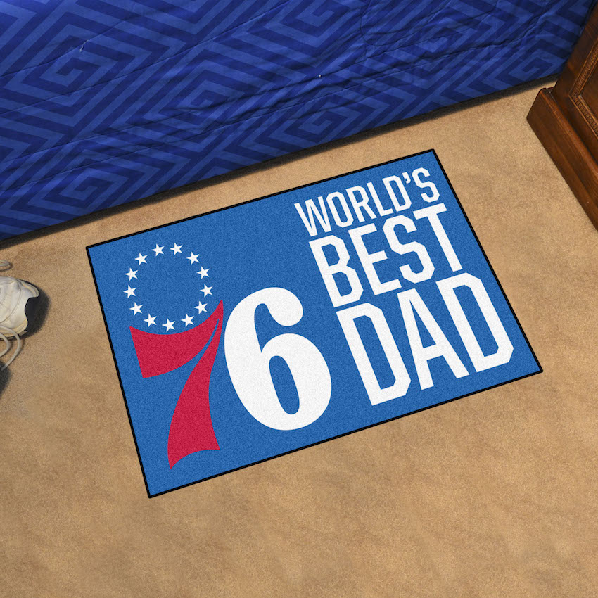 Philadelphia 76ers 20 x 30 WORLDS BEST DAD Floor Mat