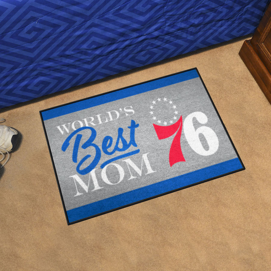 Philadelphia 76ers 20 x 30 WORLDS BEST MOM Floor Mat