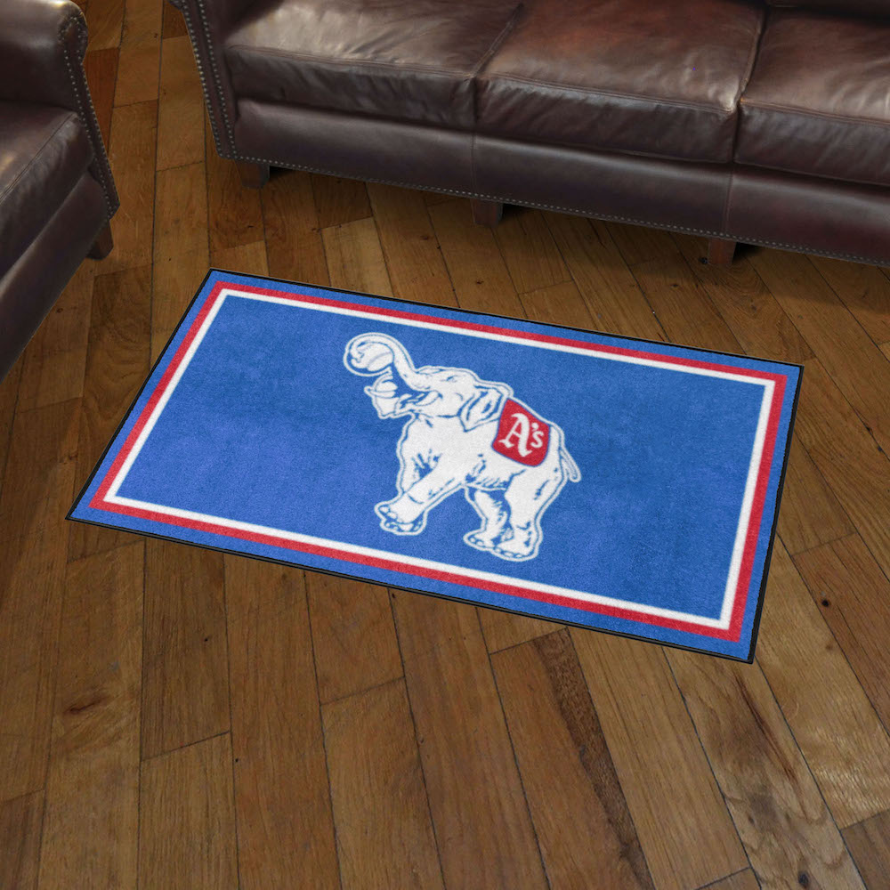 Philadelphia Athletics MLBCC Vintage 3x5 Area Rug Throwback Logo