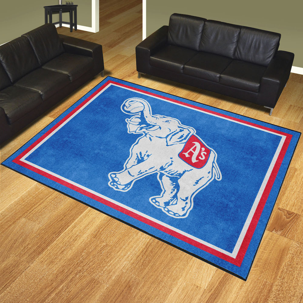 Philadelphia Athletics MLBCC Vintage Ultra Plush 8x10 Area Rug Throwback Logo