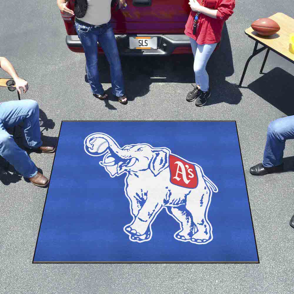 Philadelphia Athletics MLBCC Vintage TAILGATER 60 x 72 Rug Throwback Logo