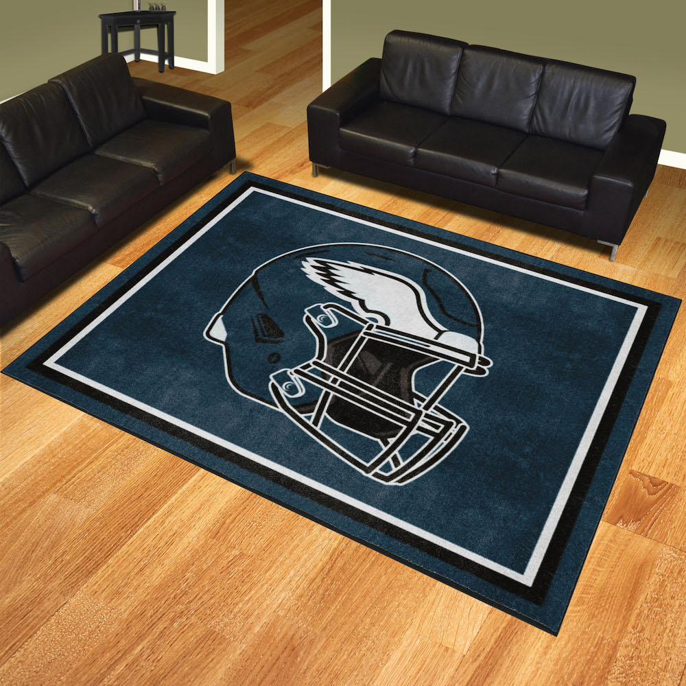 Philadelphia Eagles Ultra Plush 8x10 Area Rug - Helmet Logo