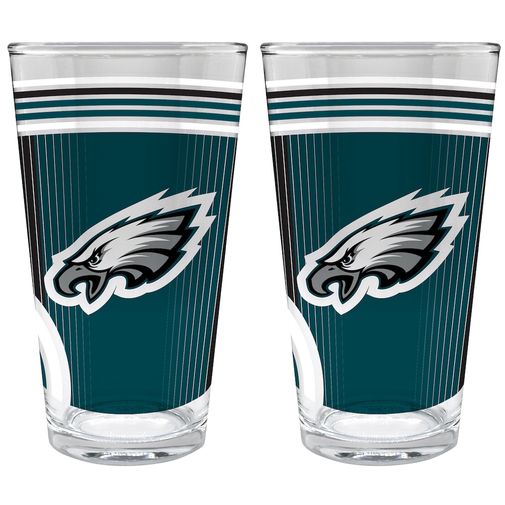 Philadelphia Eagles COOL VIBES 2 pc Pint Glass Set