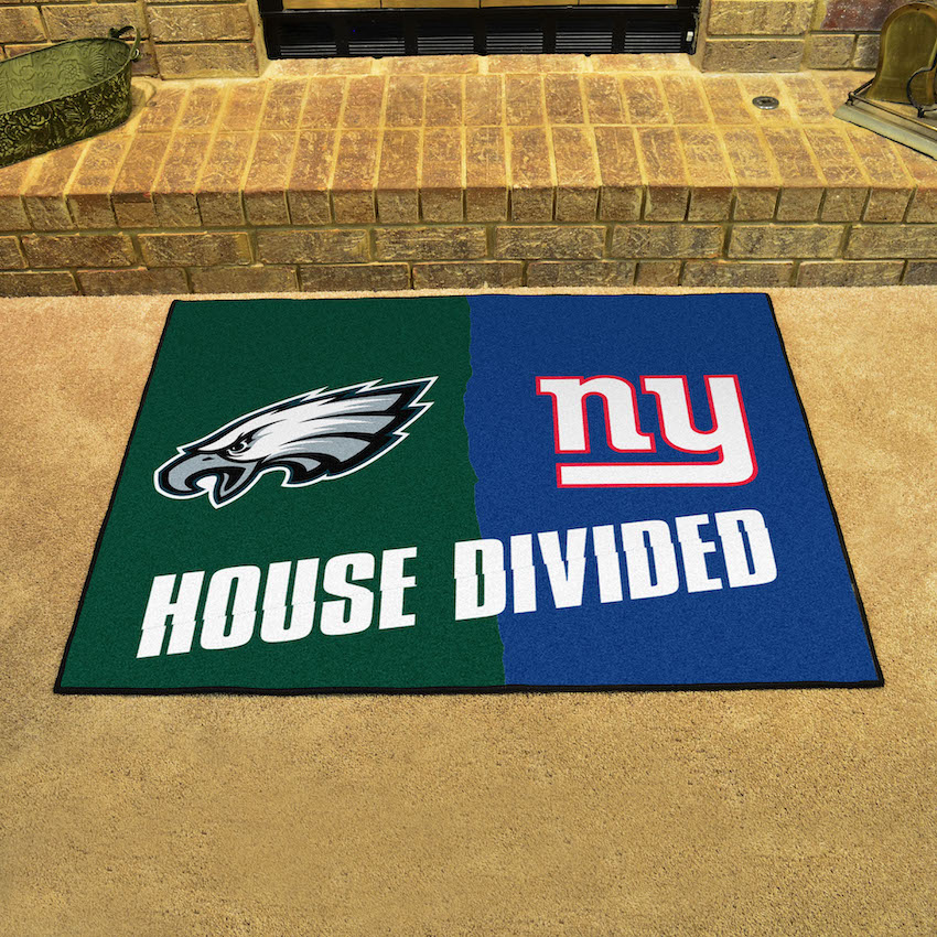 NFL House Divided Rivalry Rug Philadelphia Eagles - New York Giants