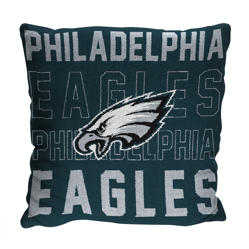 Philadelphia Eagles Stacked 20 x 20 Woven Pillow