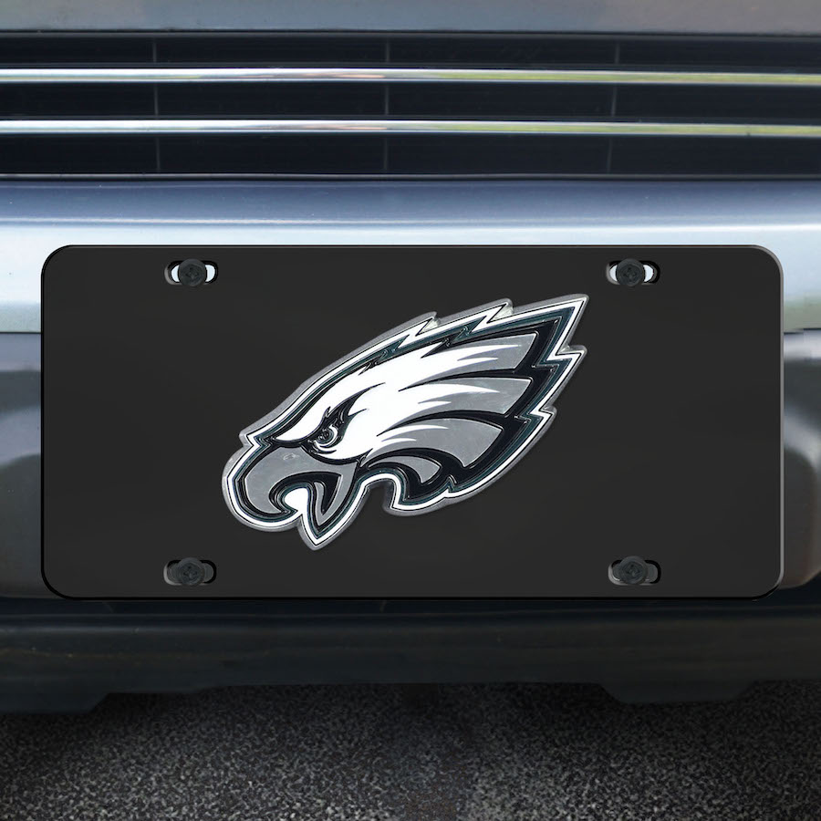 Philadelphia Eagles Black Die-cast License Plate