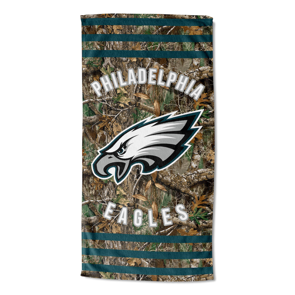 Philadelphia Eagles Real Tree Camo 30x60 Beach Towel