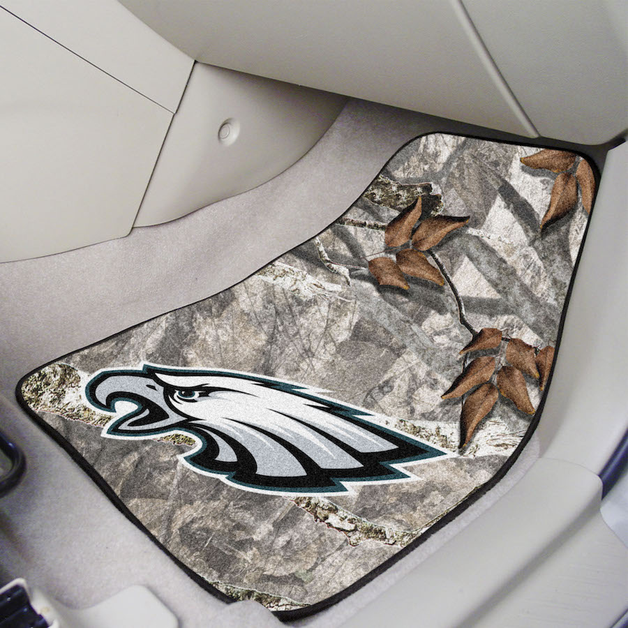 Philadelphia Eagles Camo Front 2 Piece Carpet Car Mat Set