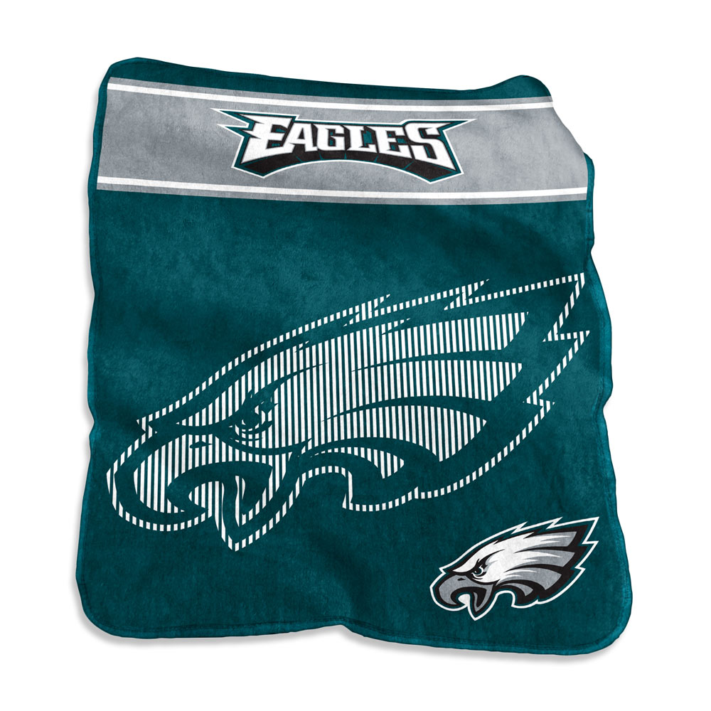 Philadelphia Eagles LARGE Logo Raschel Blanket