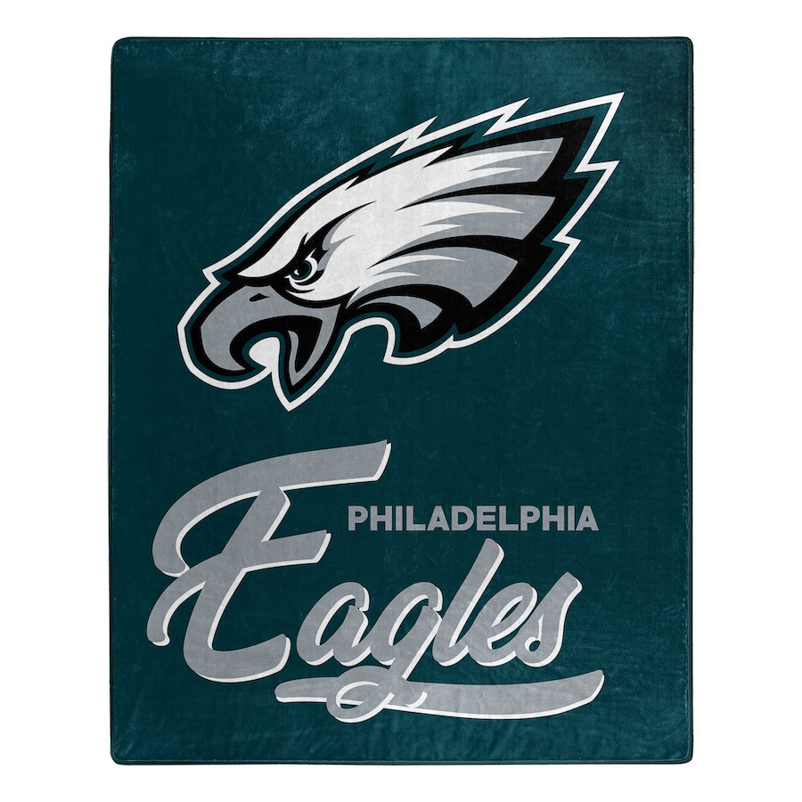 Philadelphia Eagles Plush Fleece Raschel Blanket 50 x 60