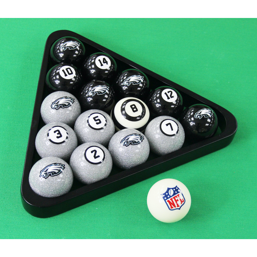Philadelphia Eagles Billiard Ball Set with Numbers