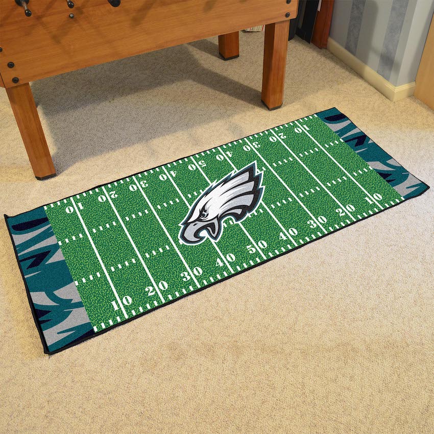 Philadelphia Eagles 30 x 72 Quick Snap Football Field Carpet Runner