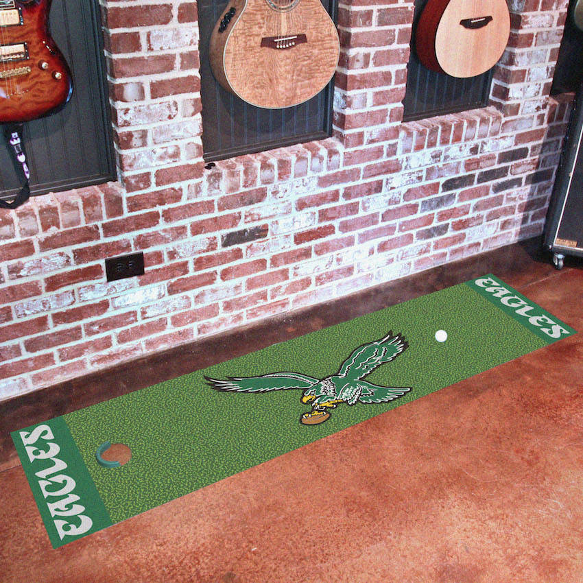 Philadelphia Eagles Vintage 18 x 72 in Putting Green Mat with Throwback Logo
