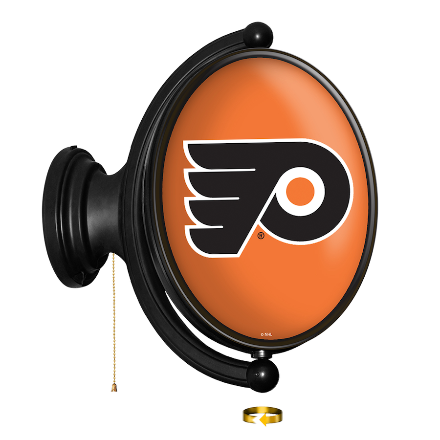 Philadelphia Flyers LED Rotating Wall Sign ~ OVAL