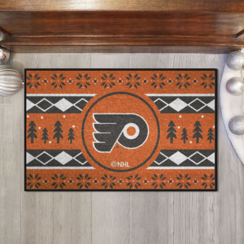 Philadelphia Flyers HOLIDAY SWEATER 20 x 30 STARTER Floor Mat