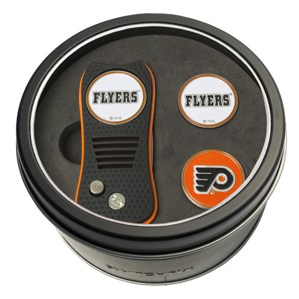 Philadelphia Flyers Switchblade Divot Tool and 2 Ball Marker Gift Pack