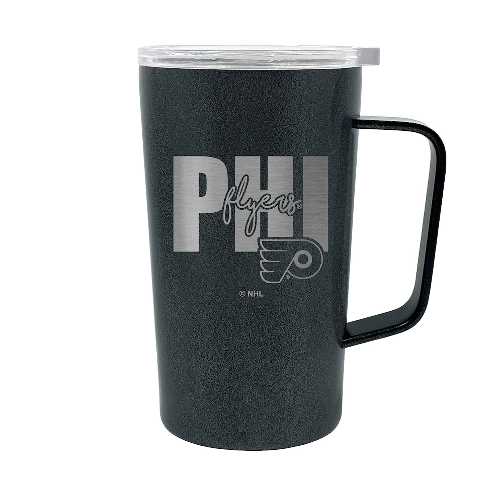 Philadelphia Flyers 18 oz HUSTLE Travel Mug - ONYX