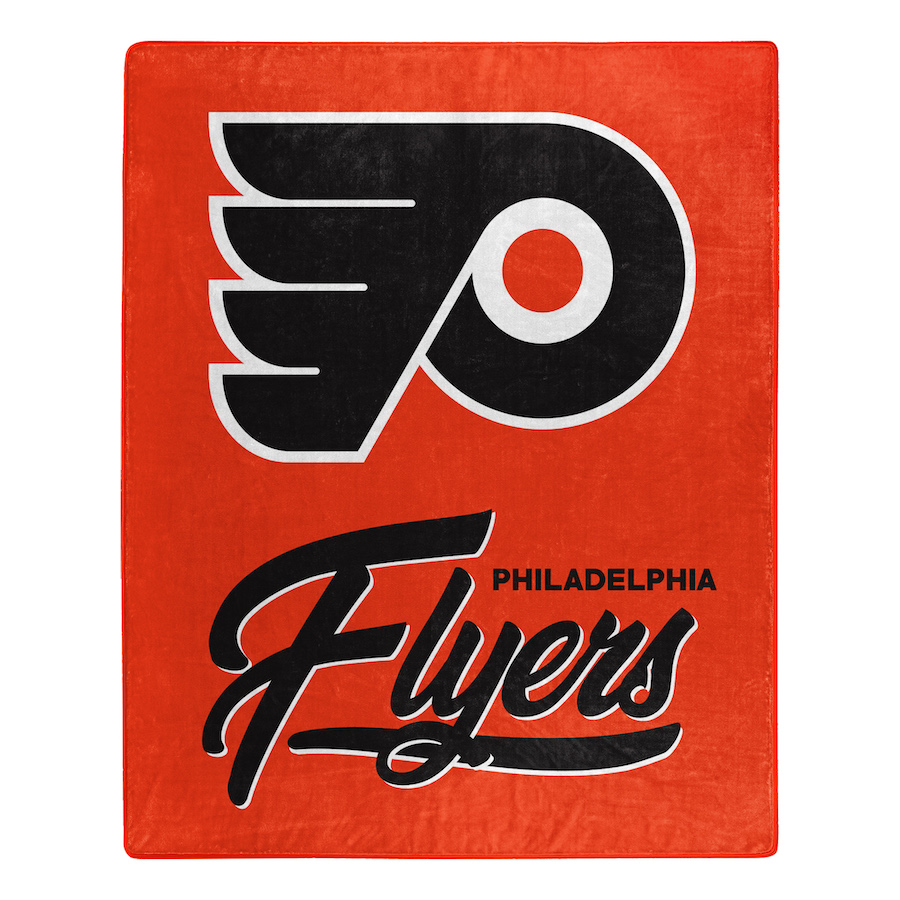 Philadelphia Flyers Plush Fleece Raschel Blanket 50 x 60