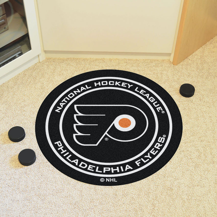 Philadelphia Flyers Round Hockey Puck Mat