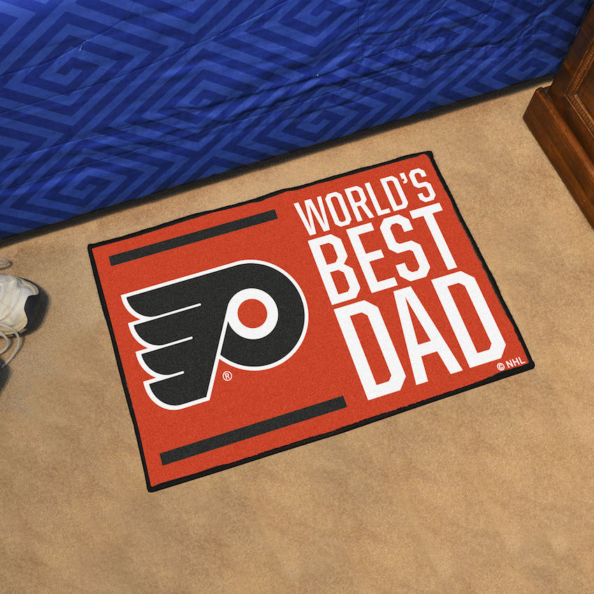Philadelphia Flyers 20 x 30 WORLDS BEST DAD Floor Mat