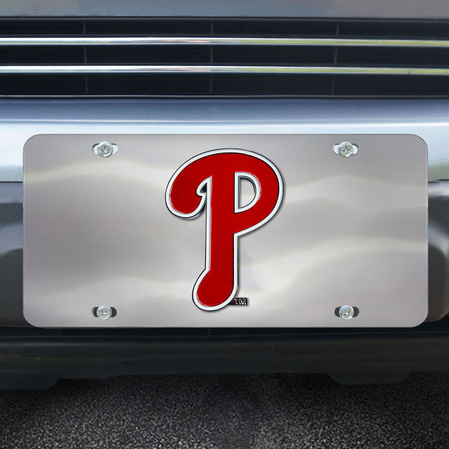 Philadelphia Phillies Stainless Steel Die-cast License Plate