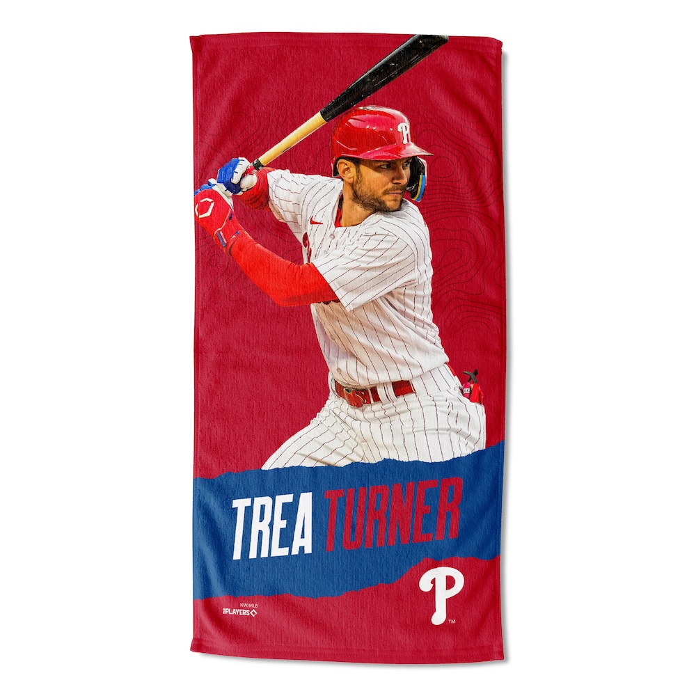 Philadelphia Phillies Trea Turner 30x60 Beach Towel