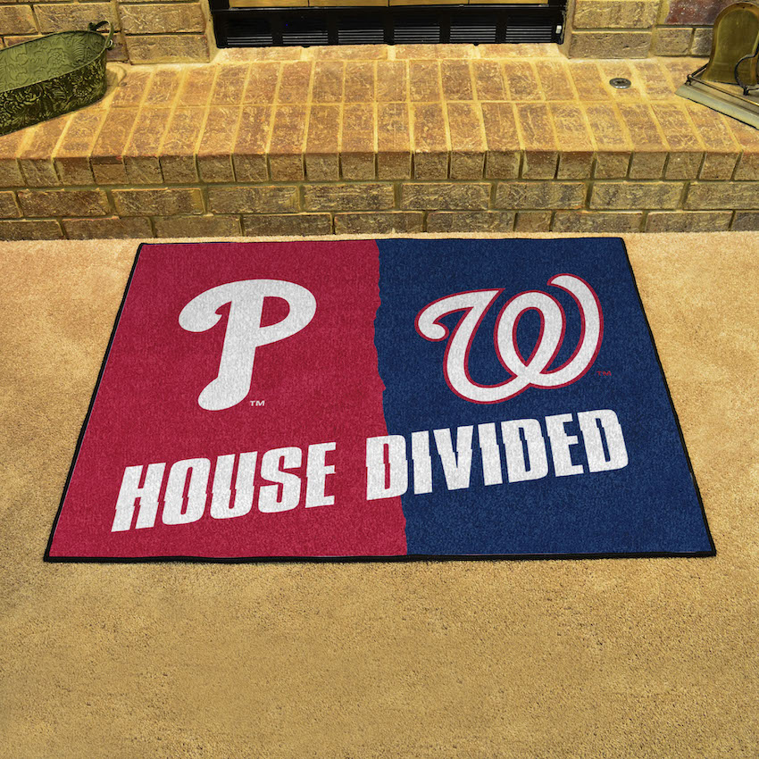 MLB House Divided Rivalry Rug Philadelphia Phillies - Washington Nationals