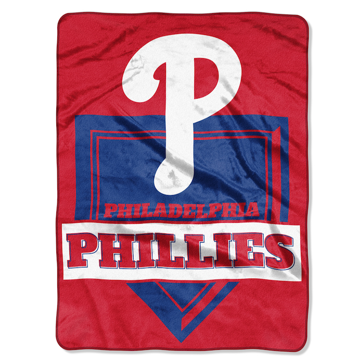 Philadelphia Phillies Large Plush Fleece HOME PLATE 60 x 80 Blanket
