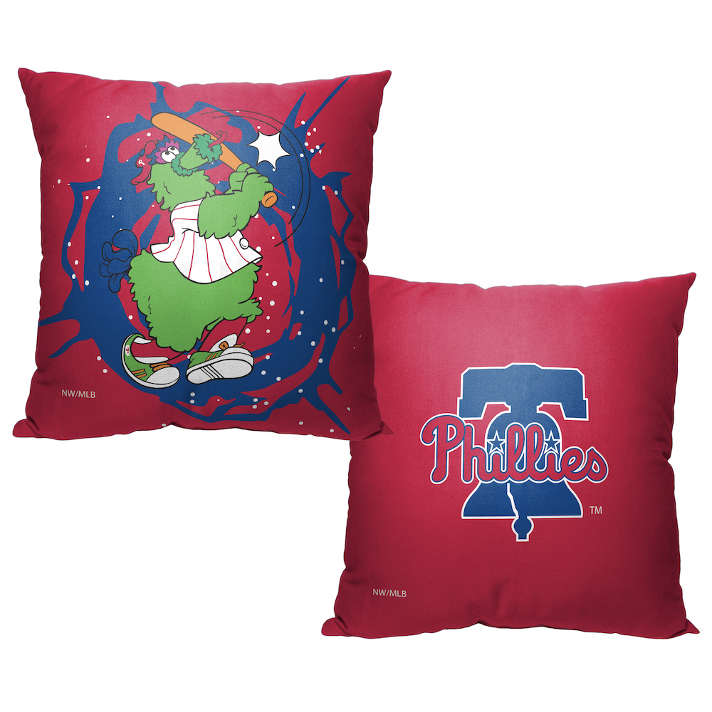 Philadelphia Phillies MASCOT Decorative Throw Pillow 18 x 18 inch