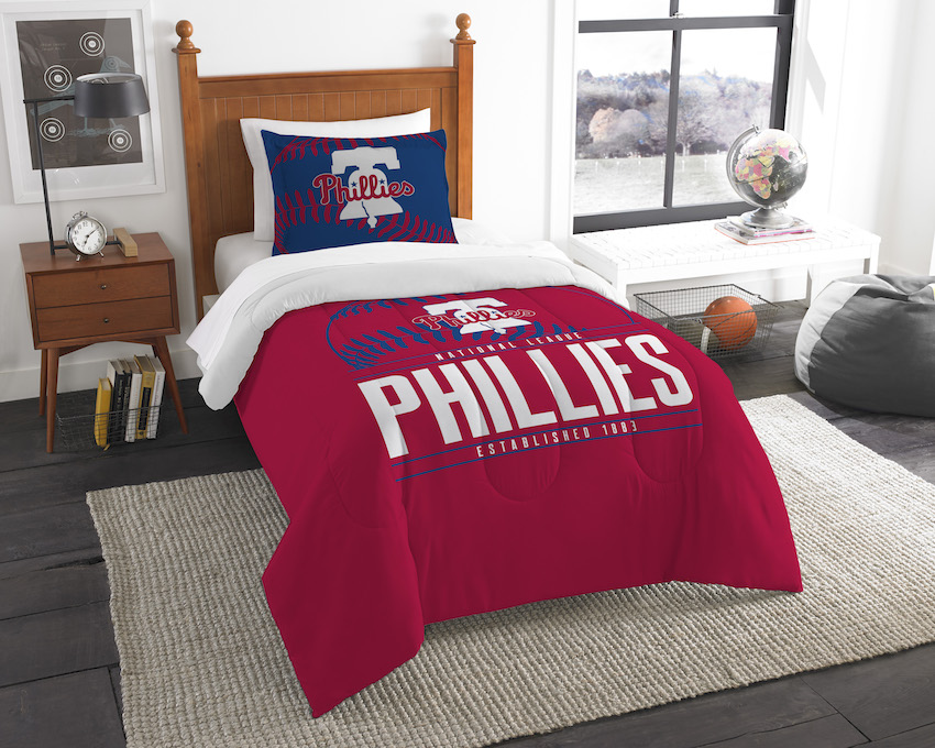 Philadelphia Phillies Twin Comforter Set with Sham