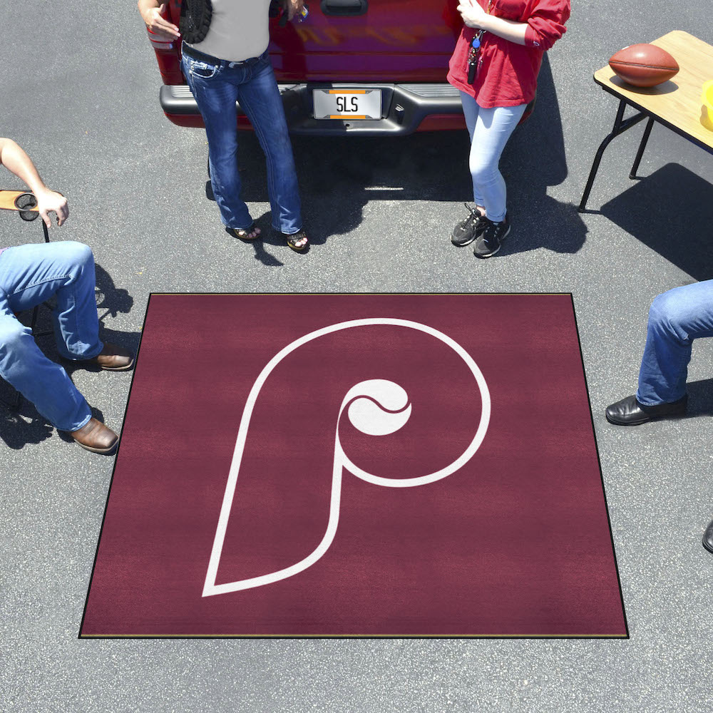 Philadelphia Phillies MLBCC Vintage TAILGATER 60 x 72 Rug Throwback Logo