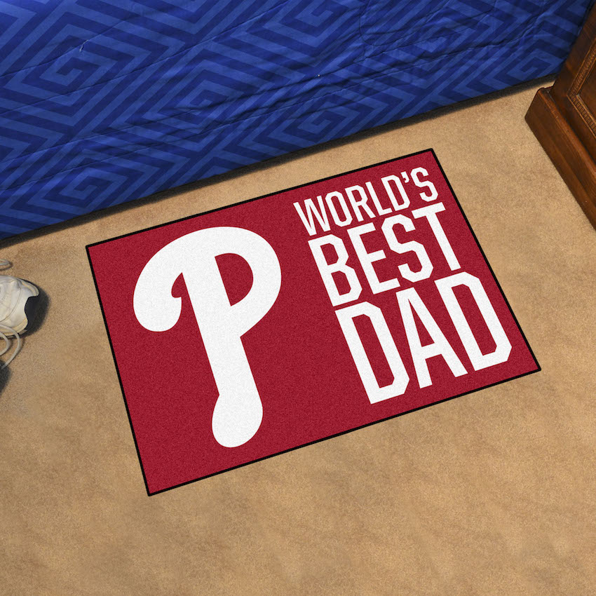 Philadelphia Phillies 20 x 30 WORLDS BEST DAD Floor Mat