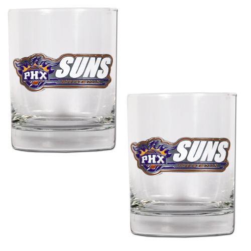 Phoenix Suns NBA Logo 2pc Rocks Glass Set