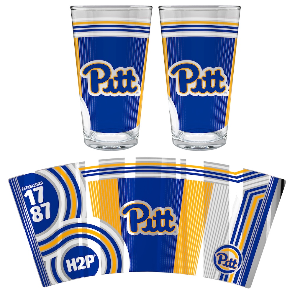 Pittsburgh Panthers COOL VIBES 2 pc Pint Glass Set