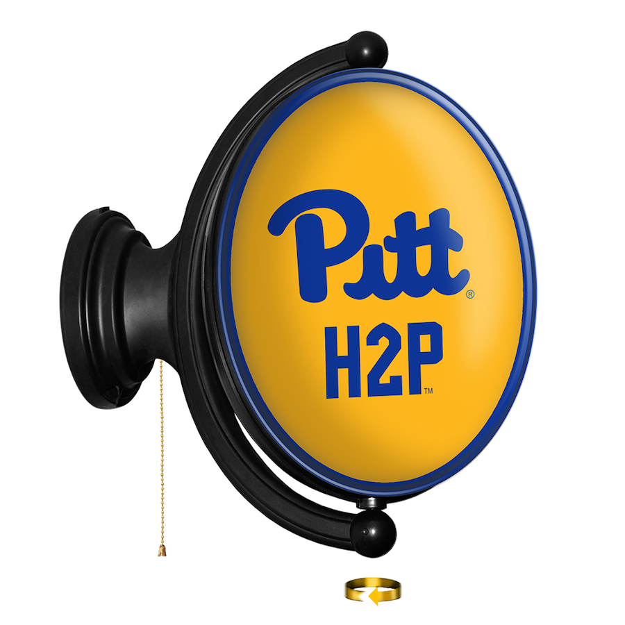 Pittsburgh Panthers LED Rotating Wall Sign ~ OVAL