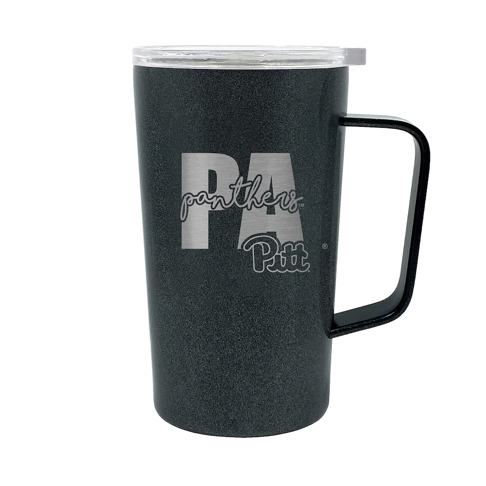 Pittsburgh Panthers 18 oz HUSTLE Travel Mug - ONYX