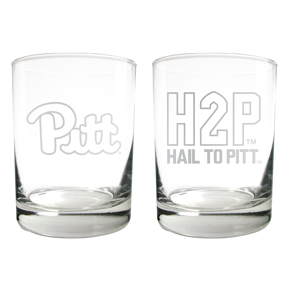 Pittsburgh Panthers 2pc Rocks Glass Set