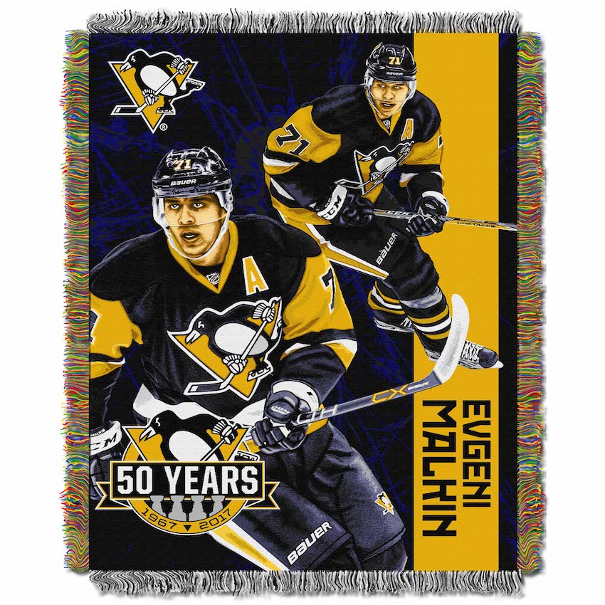 Pittsburgh Penguins Evgeni Malkin Player Tapestry Blanket 48 x 60