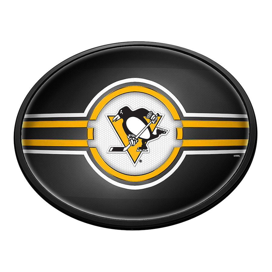 Pittsburgh Penguins Slimline LED Wall Sign ~ OVAL