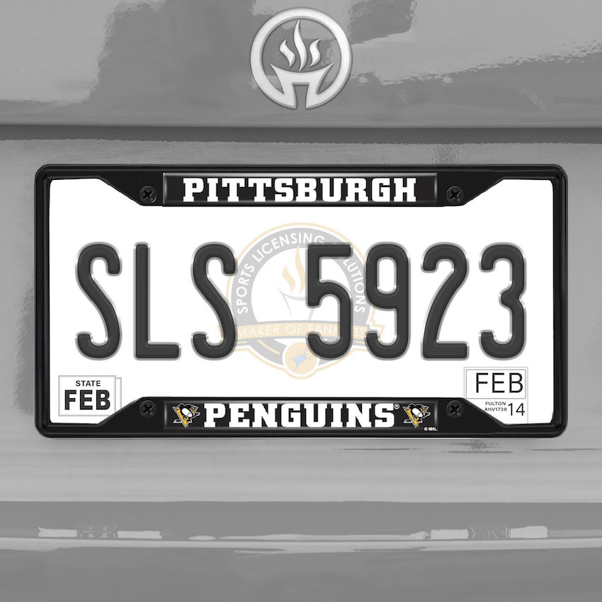 Pittsburgh Penguins Black License Plate Frame