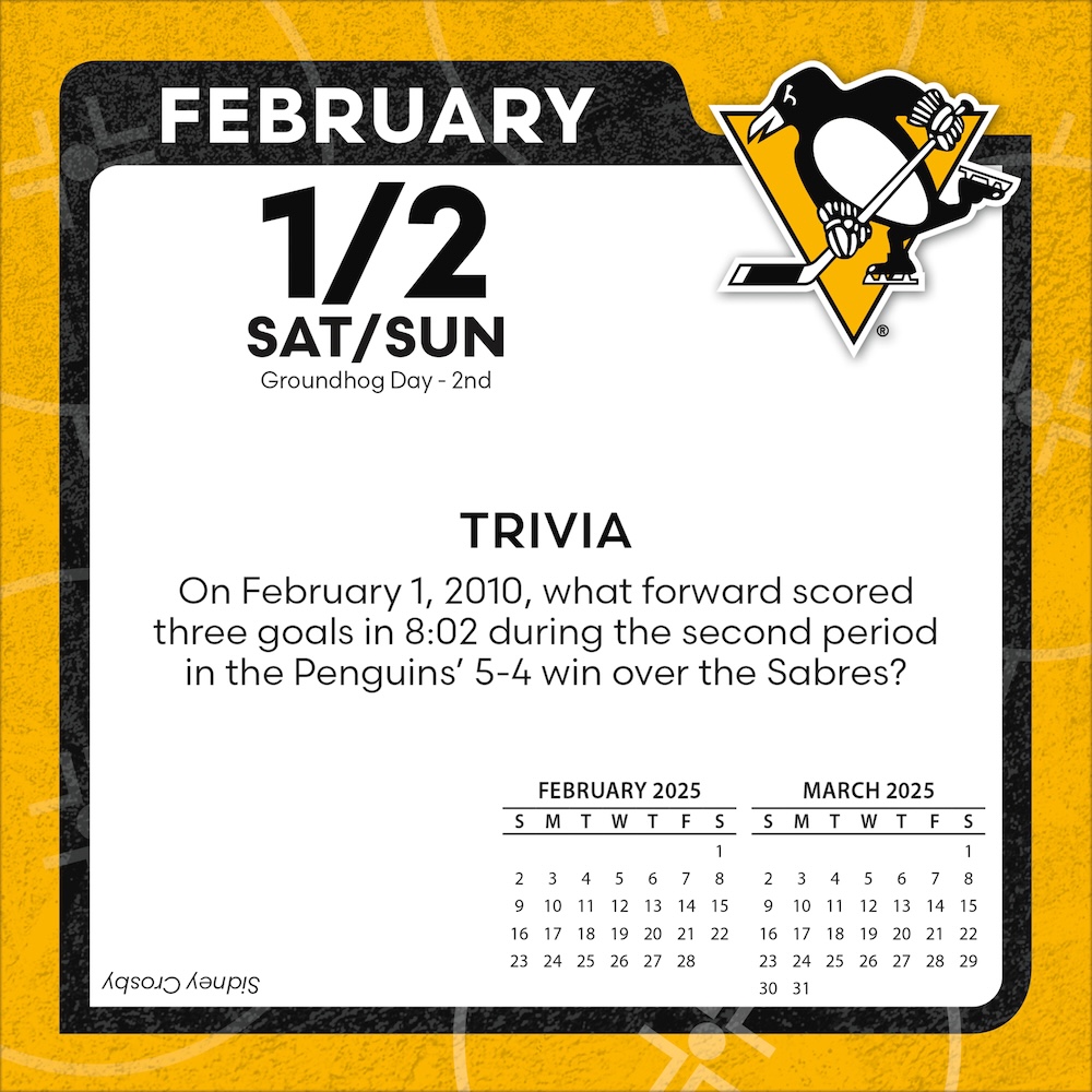 Pittsburgh Penguins 2025 NHL Page-A-Day Box Calendar