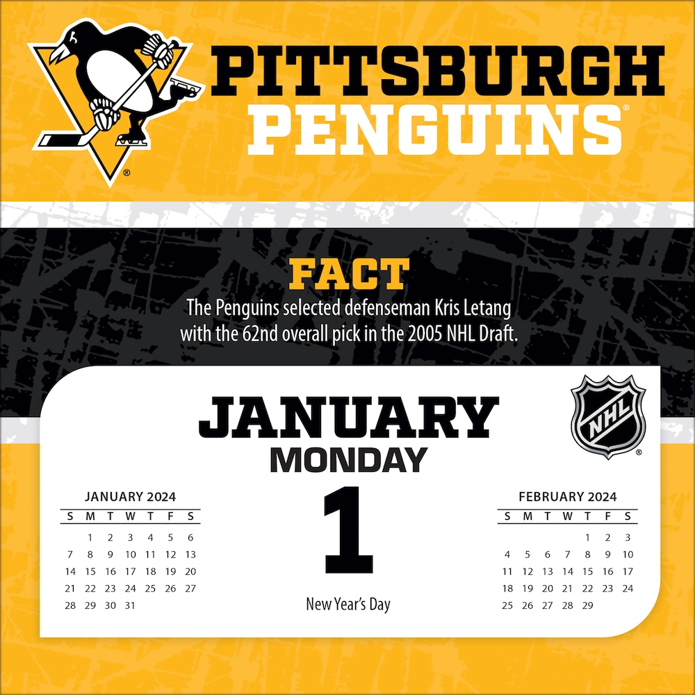 Pittsburgh Penguins 2024 NHL PageADay Box Calendar Buy at KHC Sports