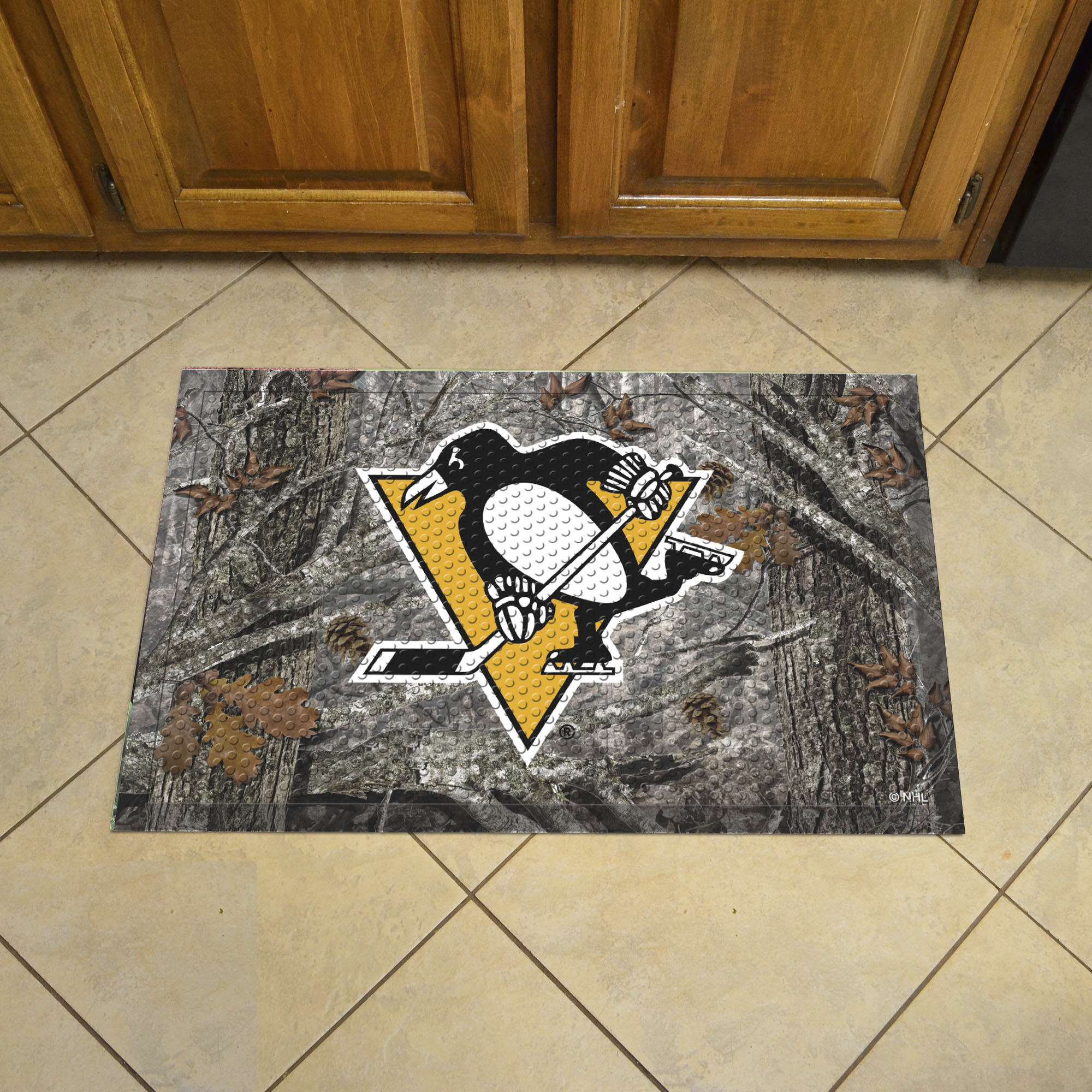 Pittsburgh Penguins Camo Style SCRAPER Door Mat