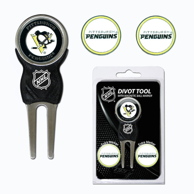 Pittsburgh Penguins 3 Marker Signature Divot Tool Pack